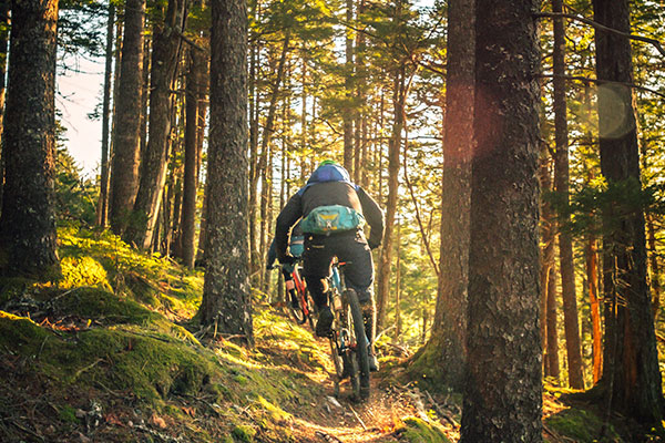 Photo of a group of mountain bikers by Tim Foster